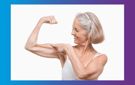 volwassen dame met fitte spieren