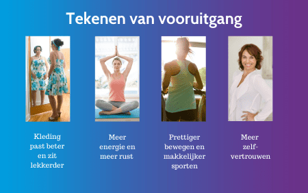 Eerste merkbare voordelen bij afvallen