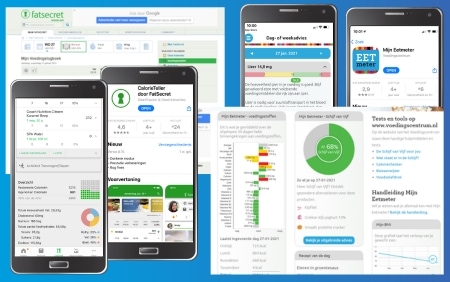 Handige apps fatsecret en voedingscentrum